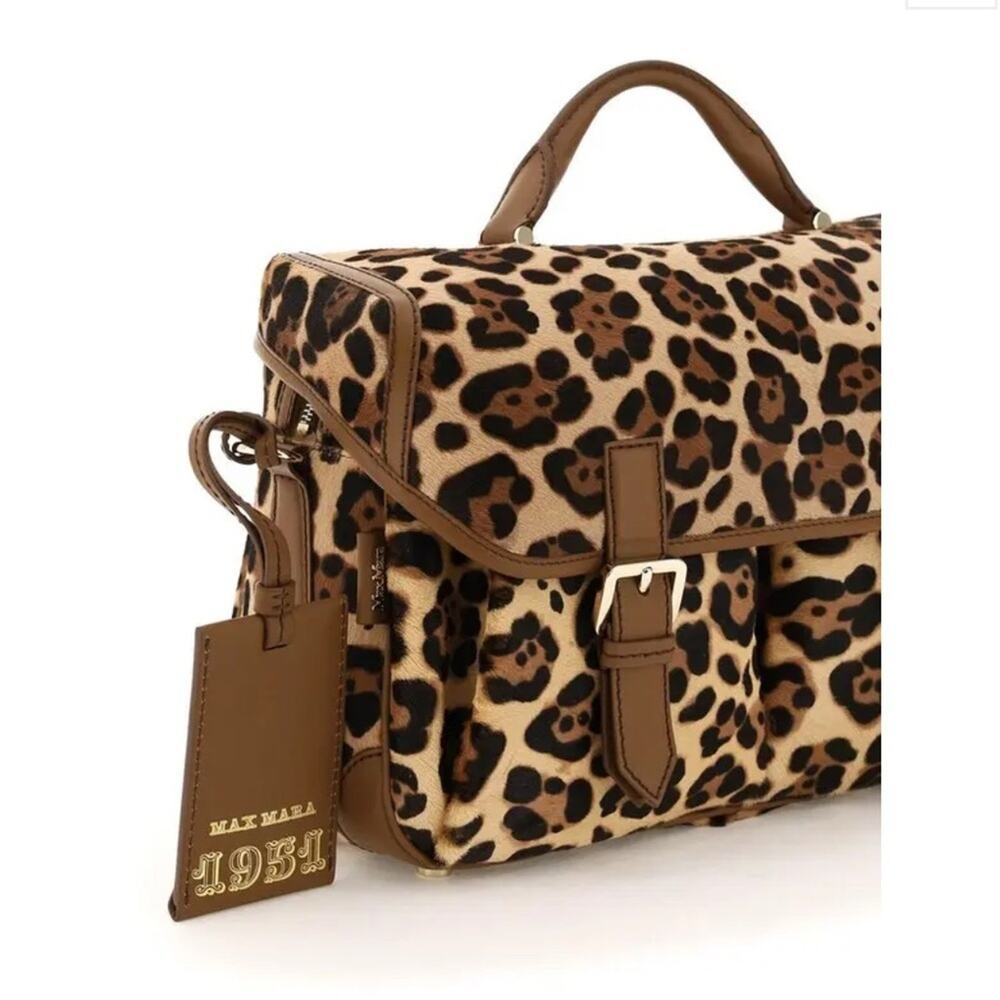 Max Mara Leopard Pony Hair Anna Large Bag Purse - Picture 6 of 9
